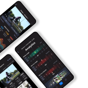 SportsTrace mobile app on several phones