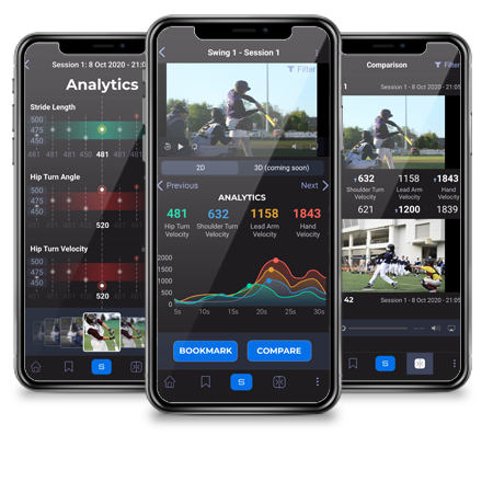 SportsTrace Analytics, Moment, and Compare screens