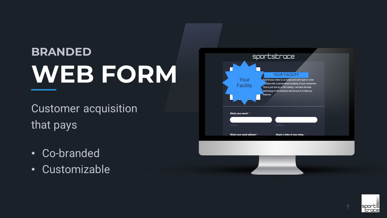 SportsTrace webform slide Facility Model