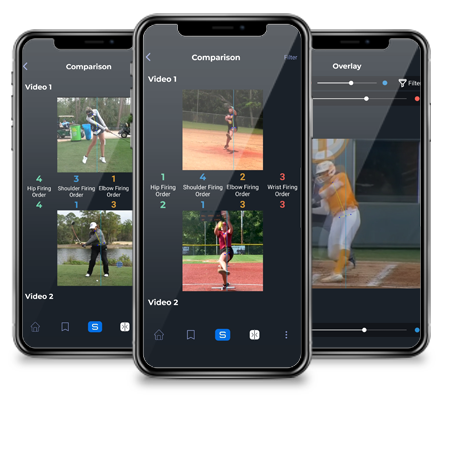 SportsTrace mobile app softball comparison overlay