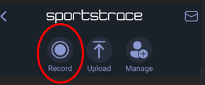 SportsTrace Organization View Recording button