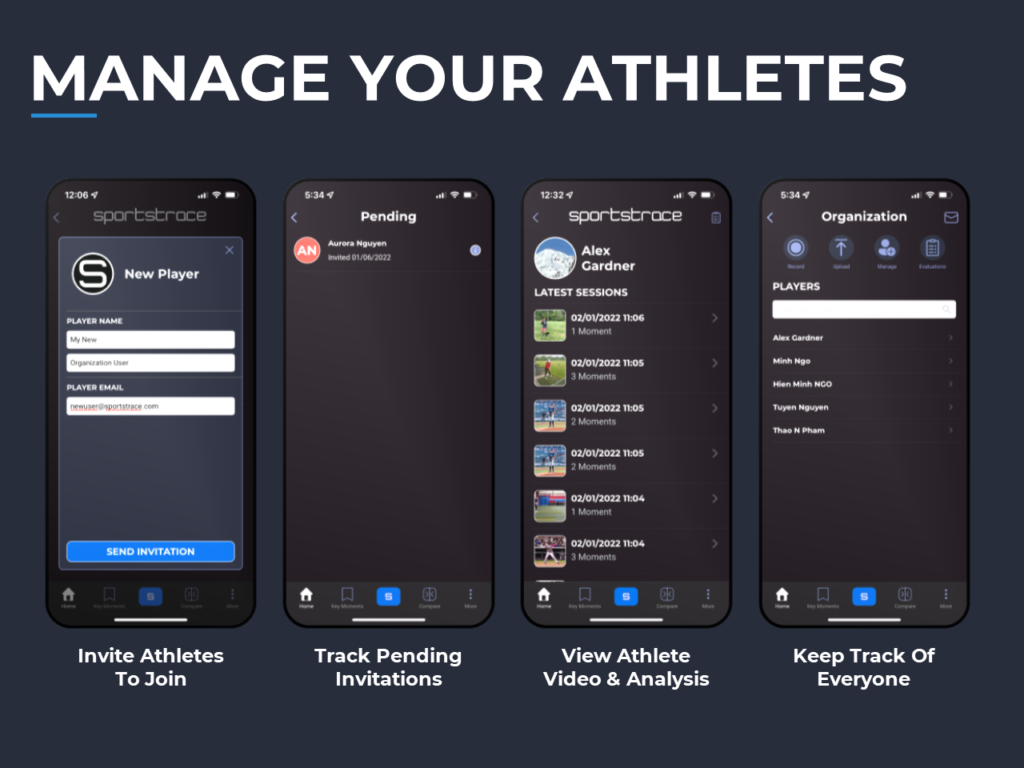 Organization View Manage Athletes