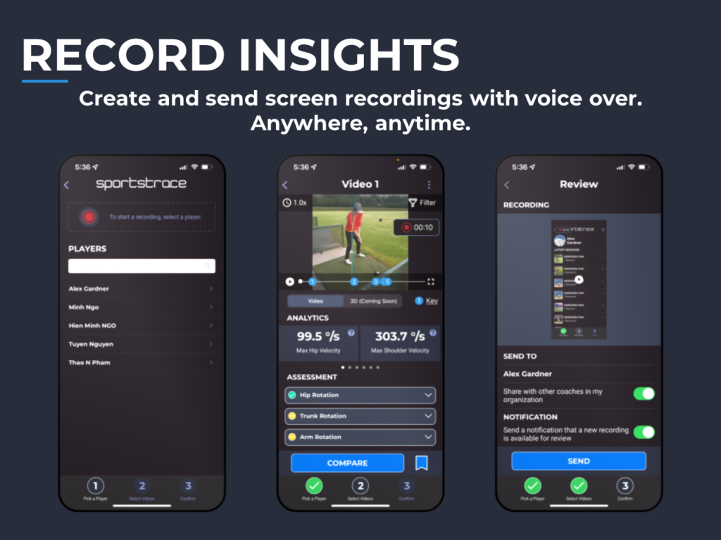 SportsTrace Organization View Record Insights