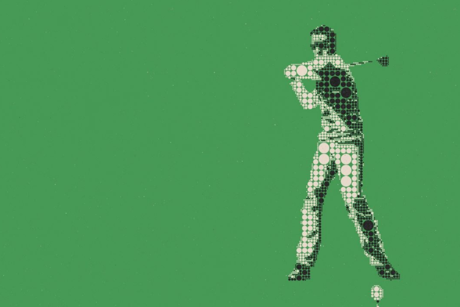 Golf technology green background