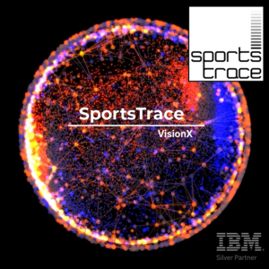 Fiery Crystal Ball for SportsTrace VisionX and the IBM logo